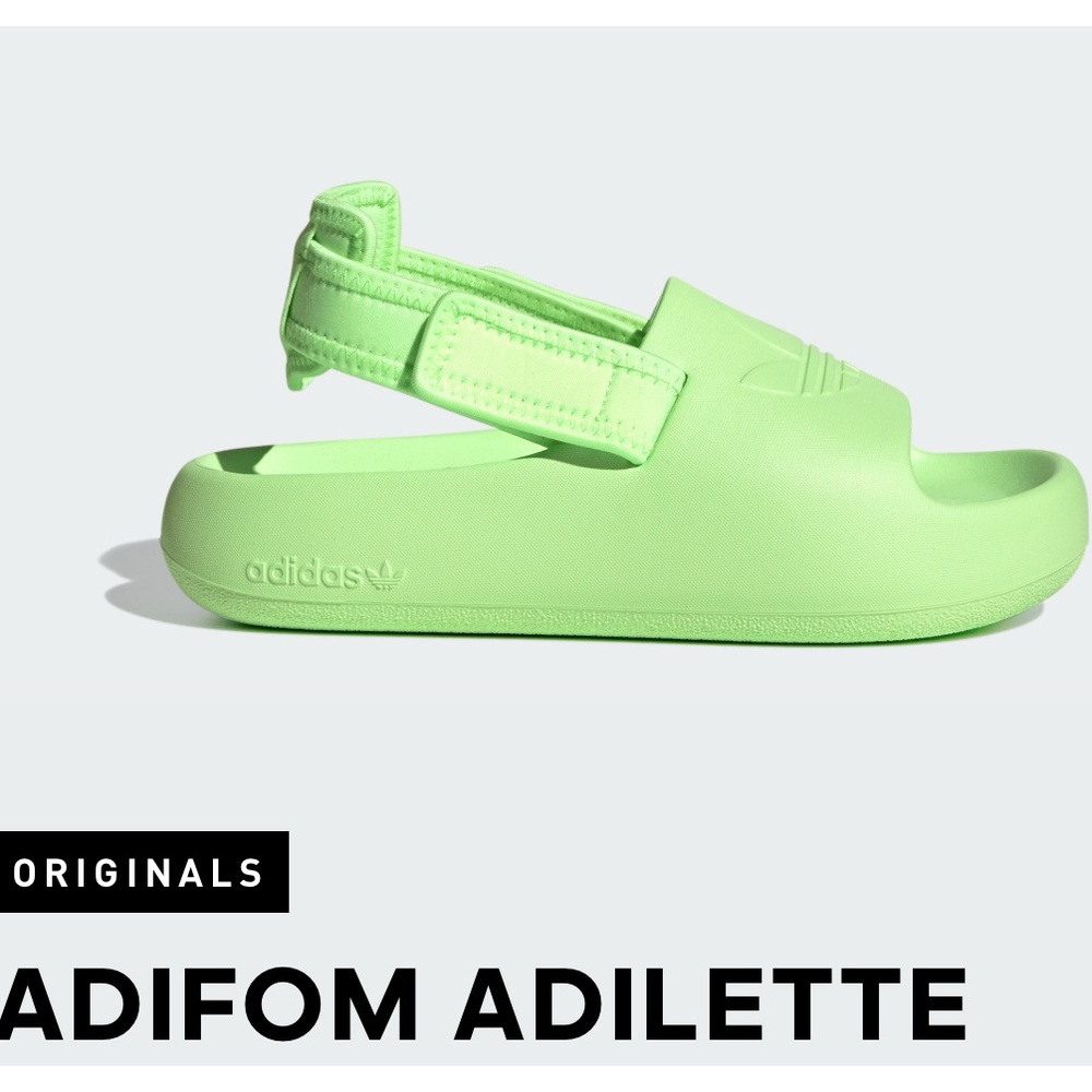 Adidas Adifom Adilette Slides - Light neon Green